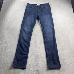 DU/ER Women Mid Rise Slim Straight Jeans Dark Wash WFLS4516 Size 28x32